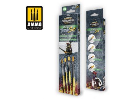 AMMO Wargaming Universe - Dry Brush Land Brush Set