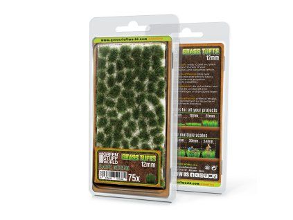 Static Grass Tufts 12 mm - Dark Green