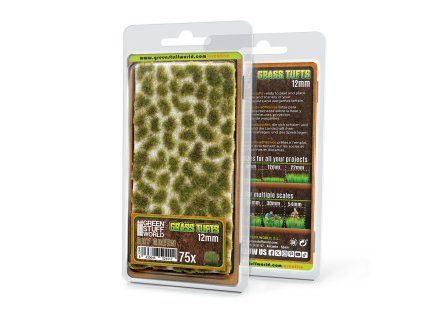 Static Grass Tufts 12 mm - Dry Green