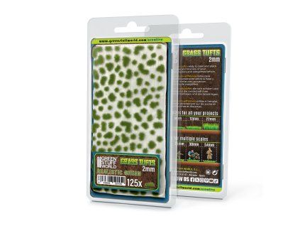 Static Grass Tufts 2 mm - Realistic Green