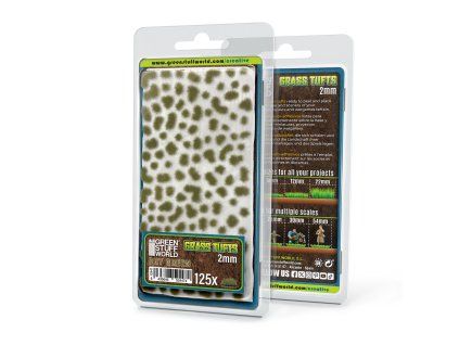 Static Grass Tufts 2 mm - Dry Green