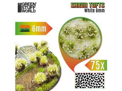 Shrub Tufts 6mm self-adhesive - White