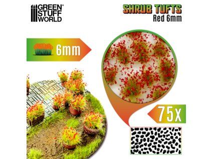 Shrub Tufts 6mm self-adhesive - Red