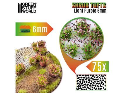 Shrub Tufts 6mm self-adhesive - Light Purple