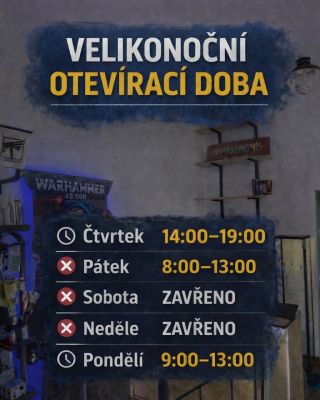 🐣 VELIKONOČNÍ OTEVÍRACÍ DOBA 🐣 Přes svátky máme zavřeno… ale v pondělí jedeme 💥 👉 Pondělí 9:00–13:00 OTEVŘENO Takže jestli...