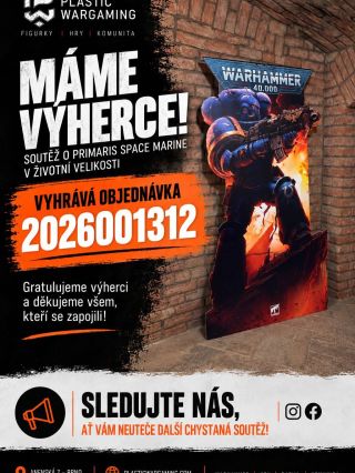 🎉 VYHLÁŠENÍ VÝHERCE SOUTĚŽE WARHAMMER 40 000! 🎉 Je to tady! ⚔️🔥 Děkujeme všem, kteří se zapojili do naší soutěže o...
