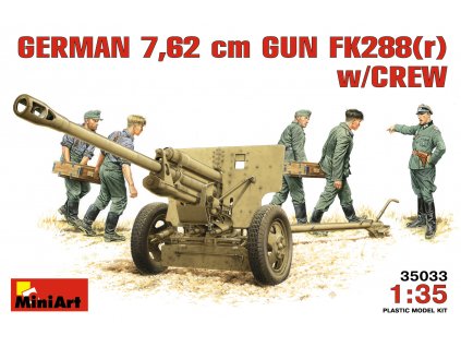 1/35 German 7,62 cm Gun FK288(r) with Crew