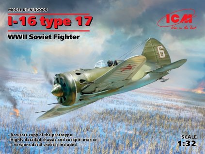 1/32 I-16 type 17 Soviet WWII Fighter