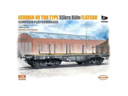 103283 big 123912 tk3504c german 48 tons sskra koln flatcar schwerer platformwagen