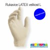 rukavice latex nepudrovane velkost L 100ks balenie plastova obalka cz