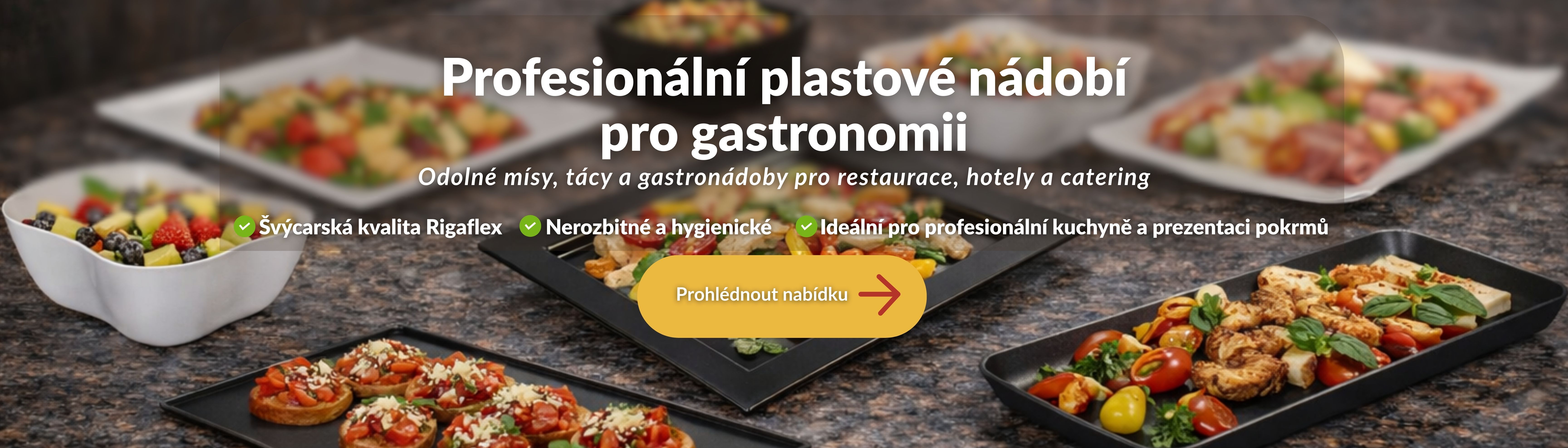 Odolné mísy, tácy a gastronádoby pro restaurace, hotely a catering