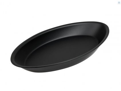 Plastová miska oválná 420 x 210 x 40mm černá mat Plastove nadobi.eu