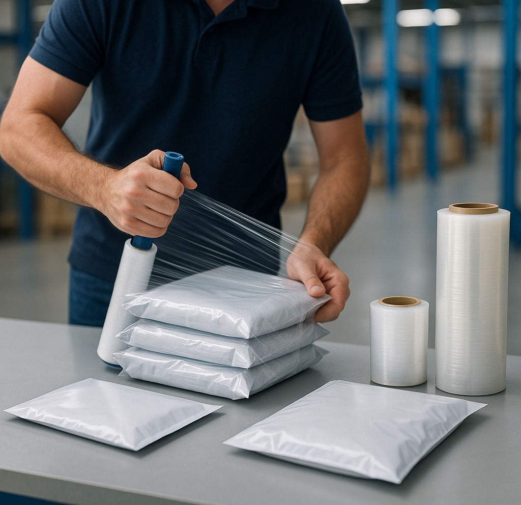 Stretch fólia použitie: Efektívne techniky a odporúčania pre balenie plastových obálok