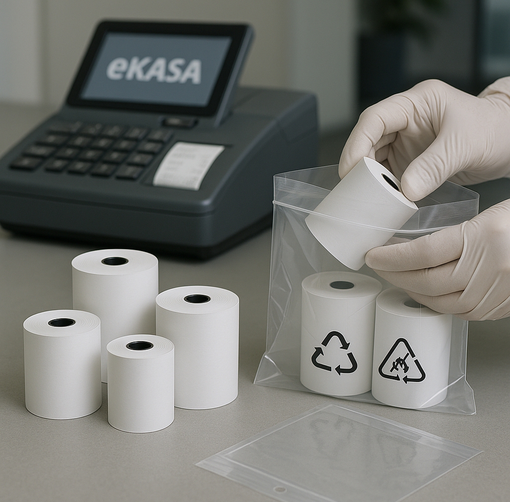 Termo pokladničné pásky eKASA: Ako vybrať správnu kvalitu, skladovať ich bezpečne a vyhnúť sa najčastejším chybám