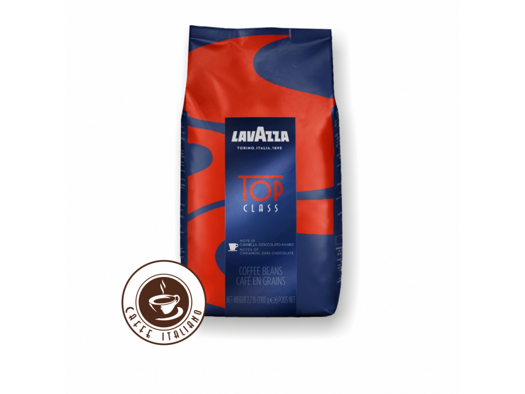 lavazza caffe top class zrnkova kava 1kg 50arabica 50robusta logo caffeitaliano