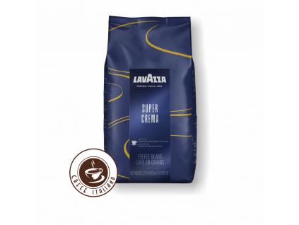 lavazza caffe super crema zrnkova kava 1kg 60arabica 40robusta logo caffeitaliano