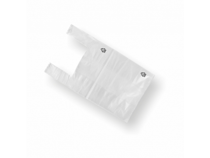 HDPE taska blokovana biela 8kg 12mi 260mm 540mm zalozka65mm 50ks balenie plastove obalky