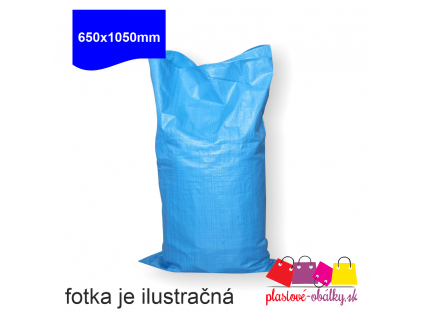 vrecia polypropylenove volne lozene tkane modre nosnost 50kg 650x1050mm logo plastove obalky