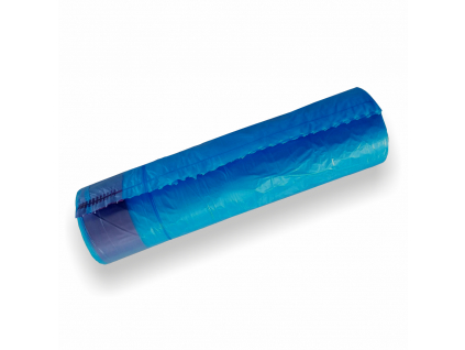 LDPE vrecia do kosa zatahovacie modre 120litrov 30mi 70mm 110mm 25ks rol plastove obalky