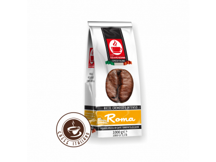 bonini caffe roma 1kg zrnkova kava arabica robusta logo caffeitaliano