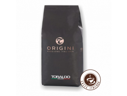 Toraldo caffe Origini zrnkova kava 95 Arabica 5 Robusta logo caffeitaliano
