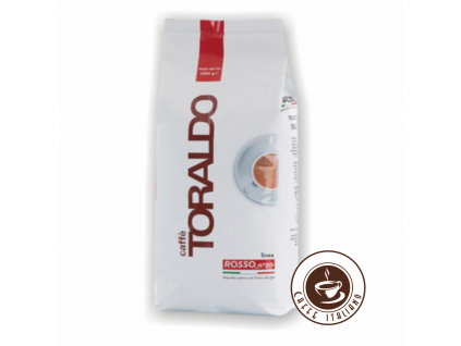 Toraldo caffe linea rossa N20 zrnkova kava 85 Arabica 15 Robusta logo caffeitaliano