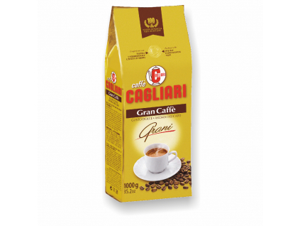 cagliari caffe gran caffe 1kg zrnkova lava 70%arabica 30%robusta caffeitaliano