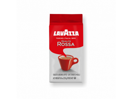 lavazza caffe qualita rossa 250g mleta kava vakuovo balena 40arabica 60robusta caffeitaliano