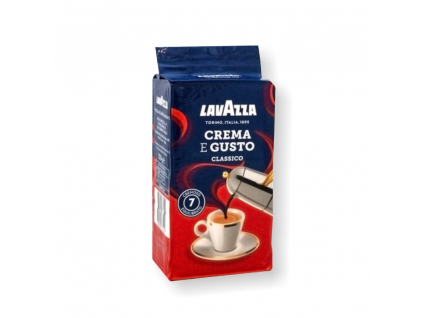 lavazza crema e gusto classico 250g mleta kava vakuovo balena 20arabica 80robusta caffeitaliano