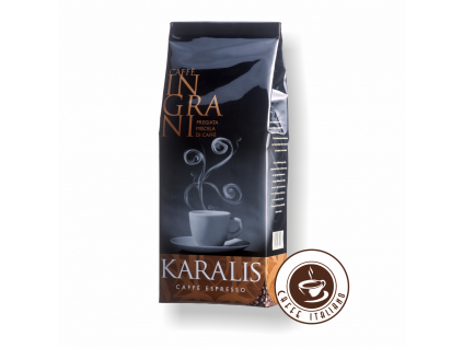 caffe karalis grani oro 1kg zrnkova kava arabica robusta logo caffeitaliano