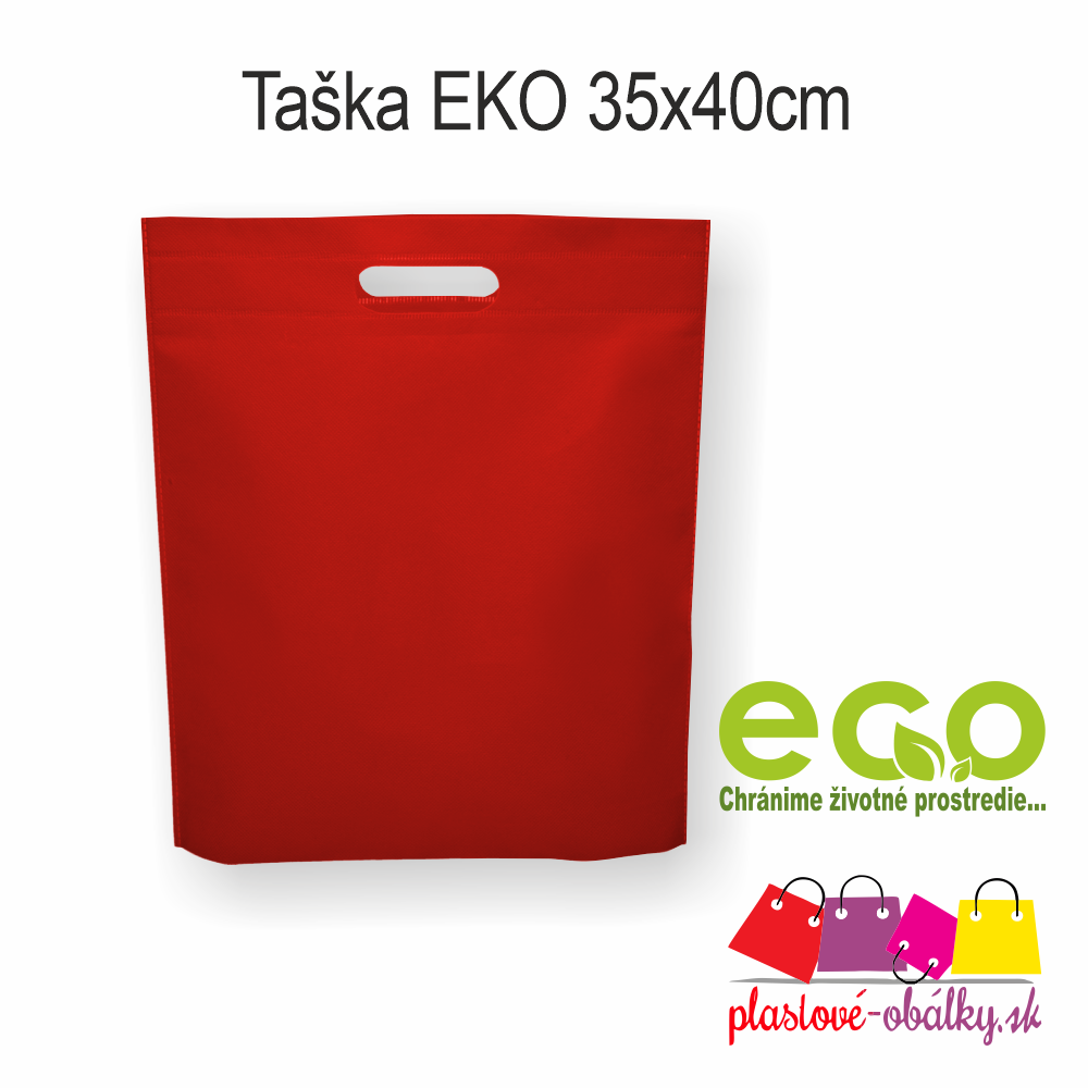 Taška EKO 35x40cm Farba: Červená