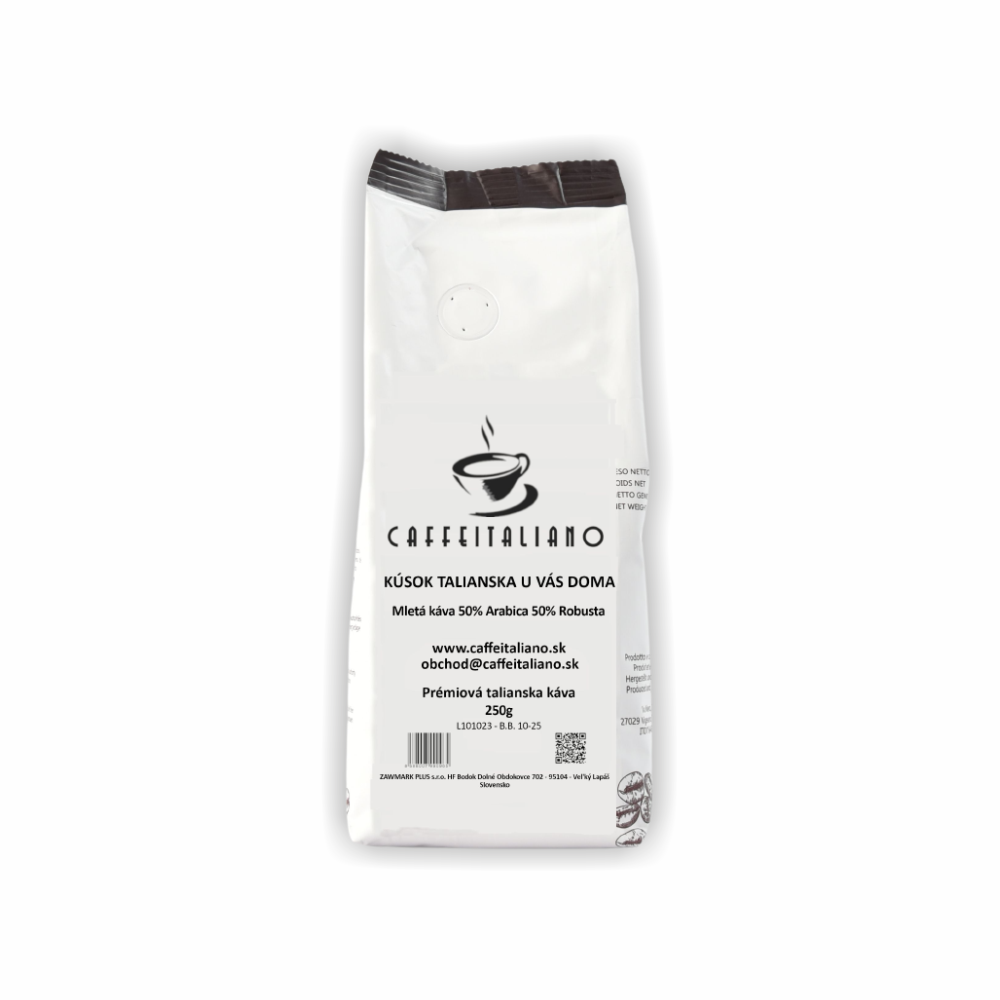 Caffeitaliano mletá káva 250g  50% Arabica + 50% Robusta