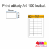 print etikety 70x41mm 100ks logo plastove obalky