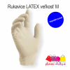 rukavice latex nepudrovane velkost M 100ks balenie plastove obalky