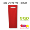 taska EKO na vino cervena 17,5x40x8cm netkana textilia hrubka 80g plastove obalky