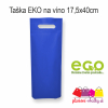 taska EKO na vino modra 17,5x40x8cm netkana textilia hrubka 80g plastove obalky
