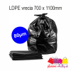LDPE vrecia na odpad cierne lozene hrube kusove 80mi 700mm 1100mm plastove obalky