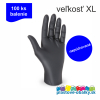 rukavice nitrilove cierne nepudrovane velkost XL 100ks balenie logo plastove obalky.sk