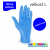 rukavice nitrilove modre nepudrovane velkost L 100ks balenie logo plastove obalky.sk