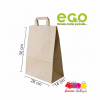 papierova taska hneda ploche ucho kraftovy papier eko 26x14x30cm 70g logo plastove obalky