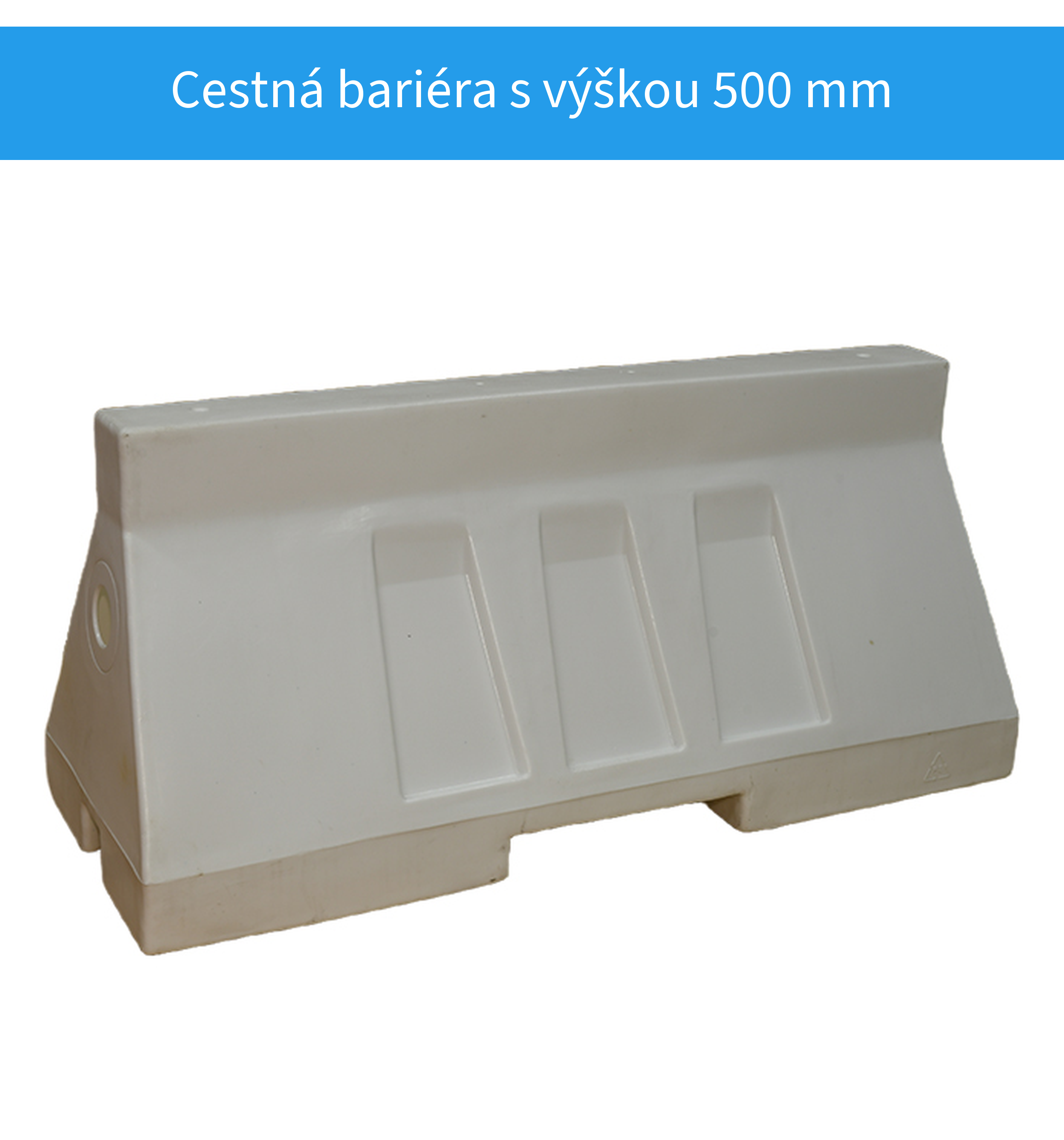 Cestná bariéra biela s výškou 500 mm