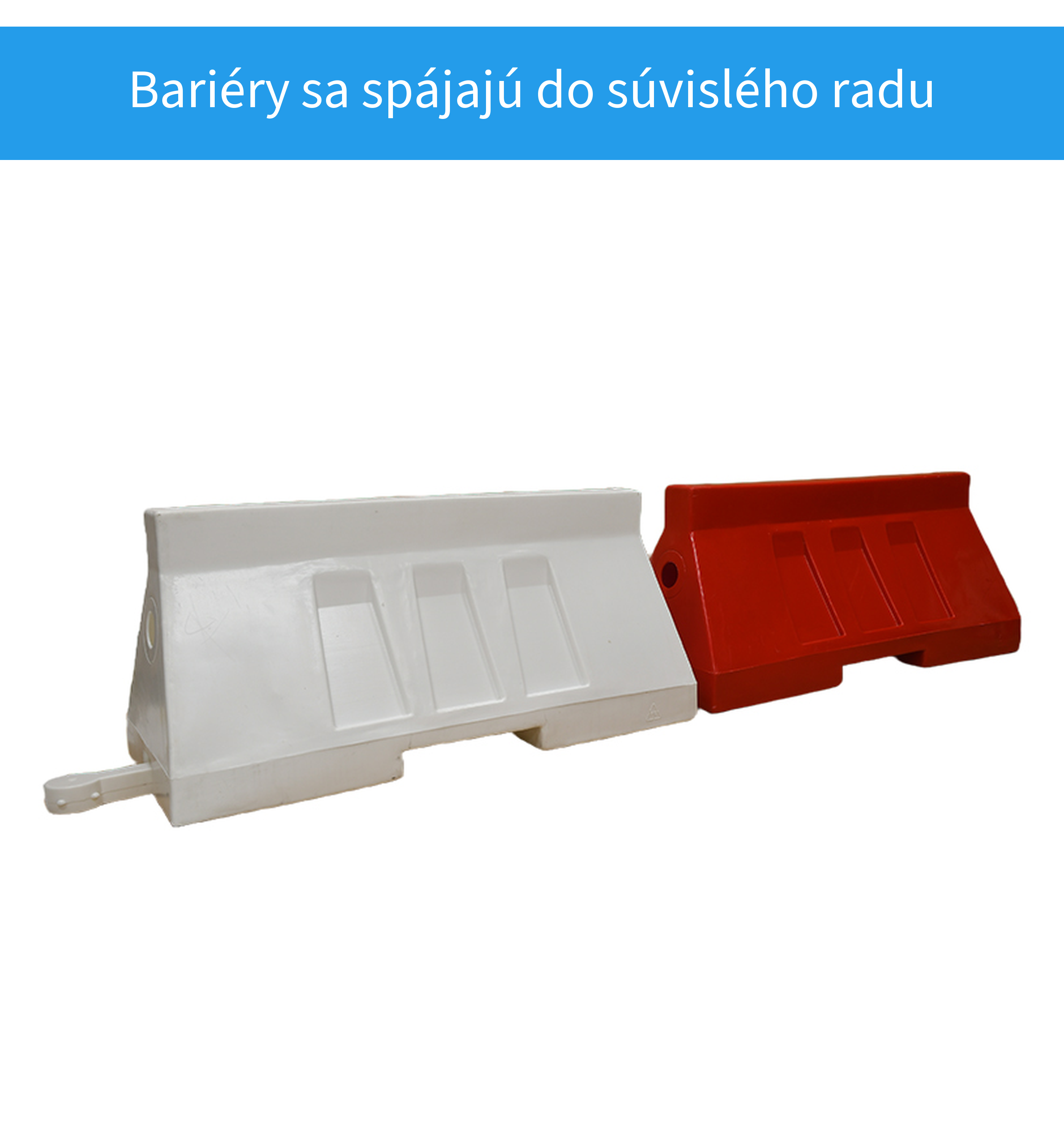 Spájanie cestných bariér do radu