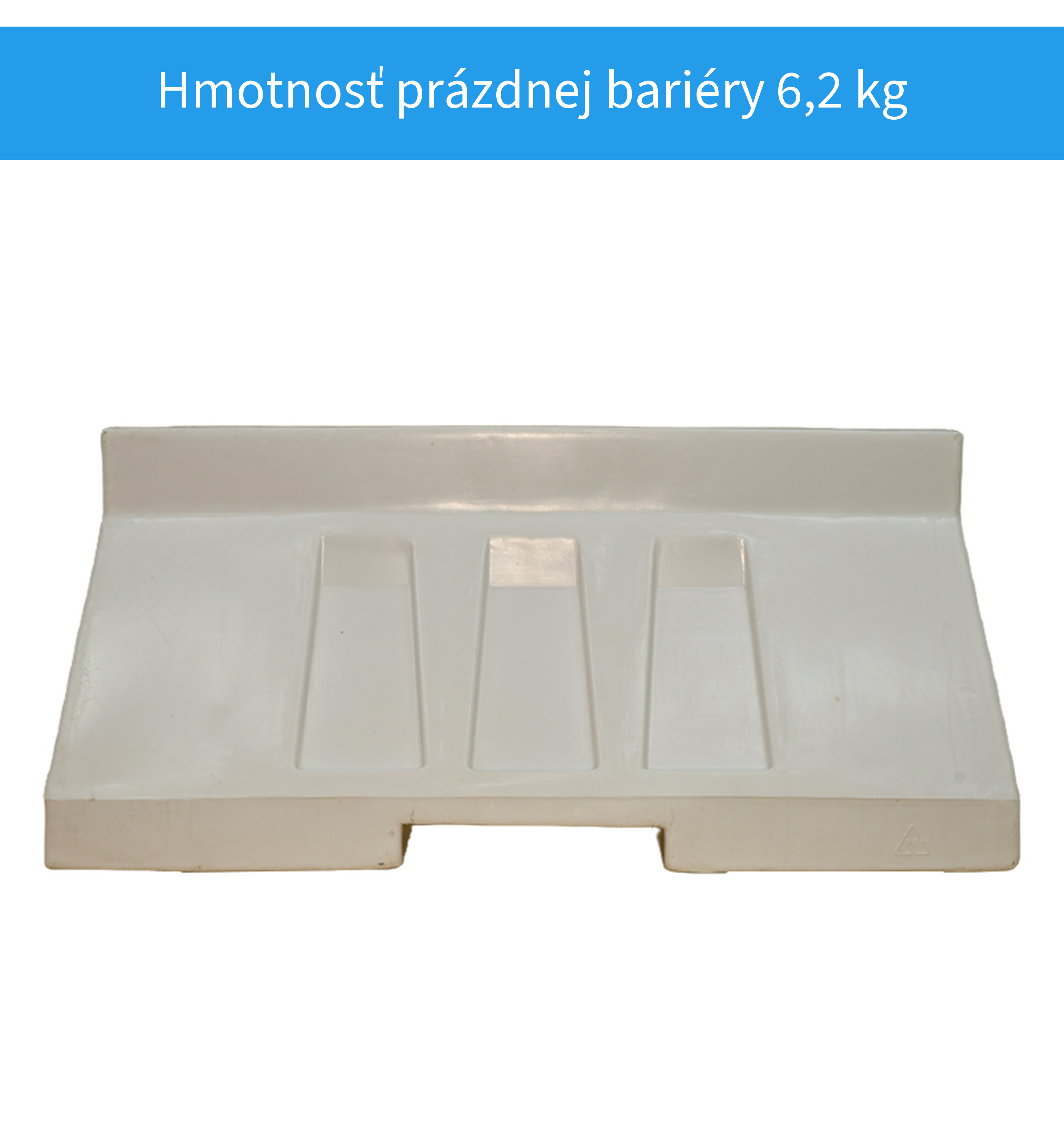 Hmotnosť cestnej bariéry 6,2 kg