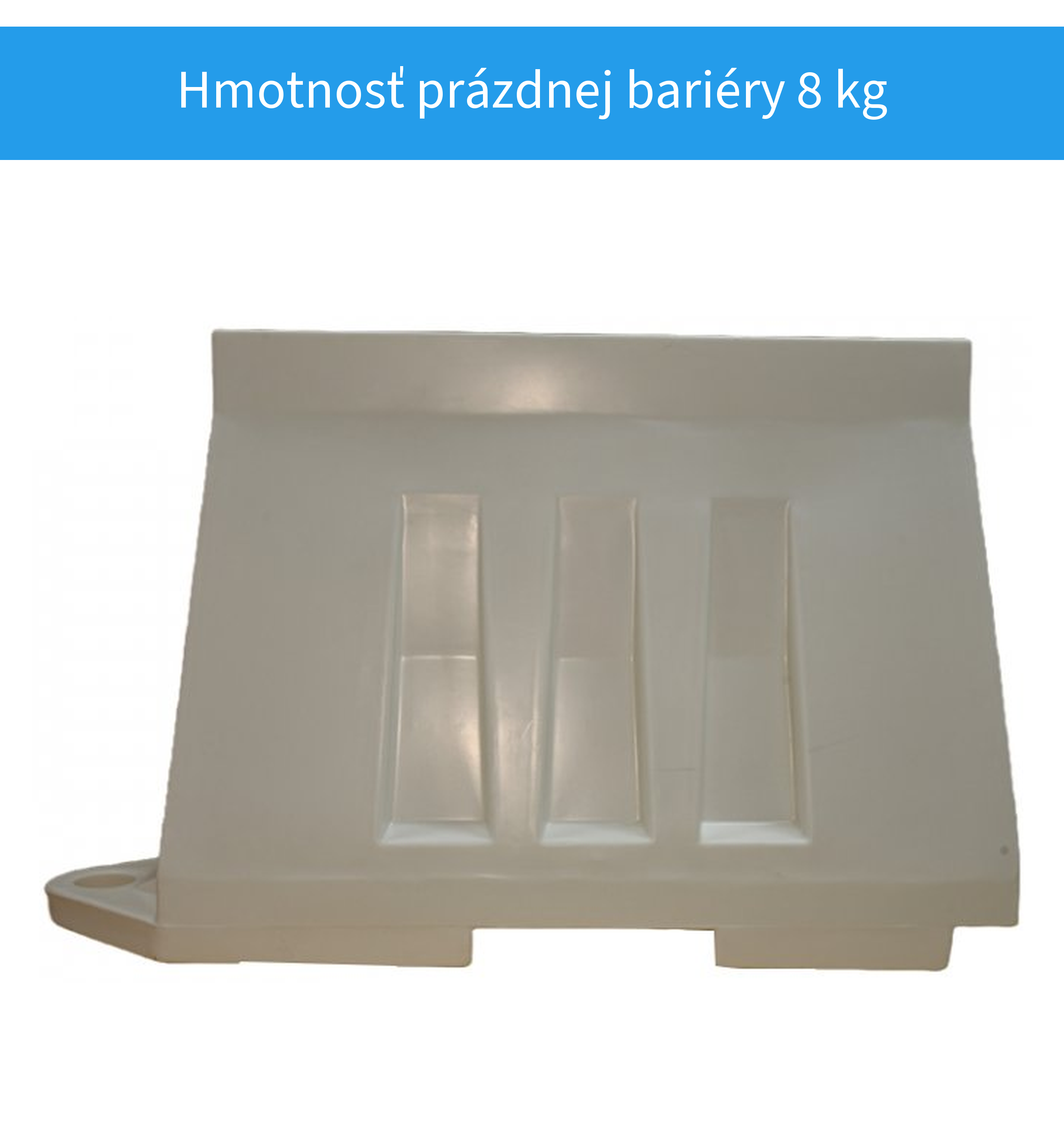 Hmotnosť veľkej cestnej bariéry 8 kg