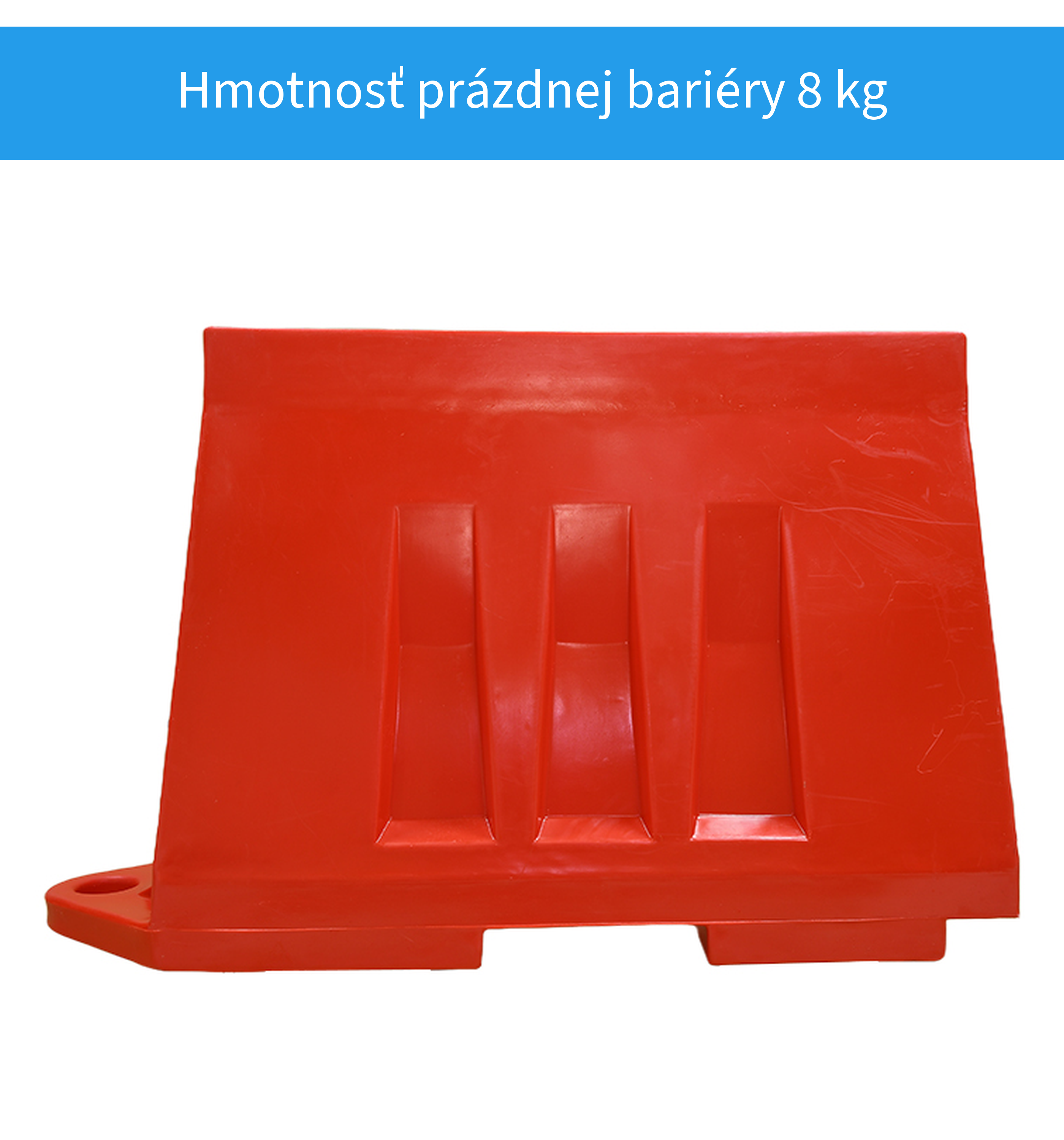 Hmotnosť veľkej cestnej bariéry 8 kg
