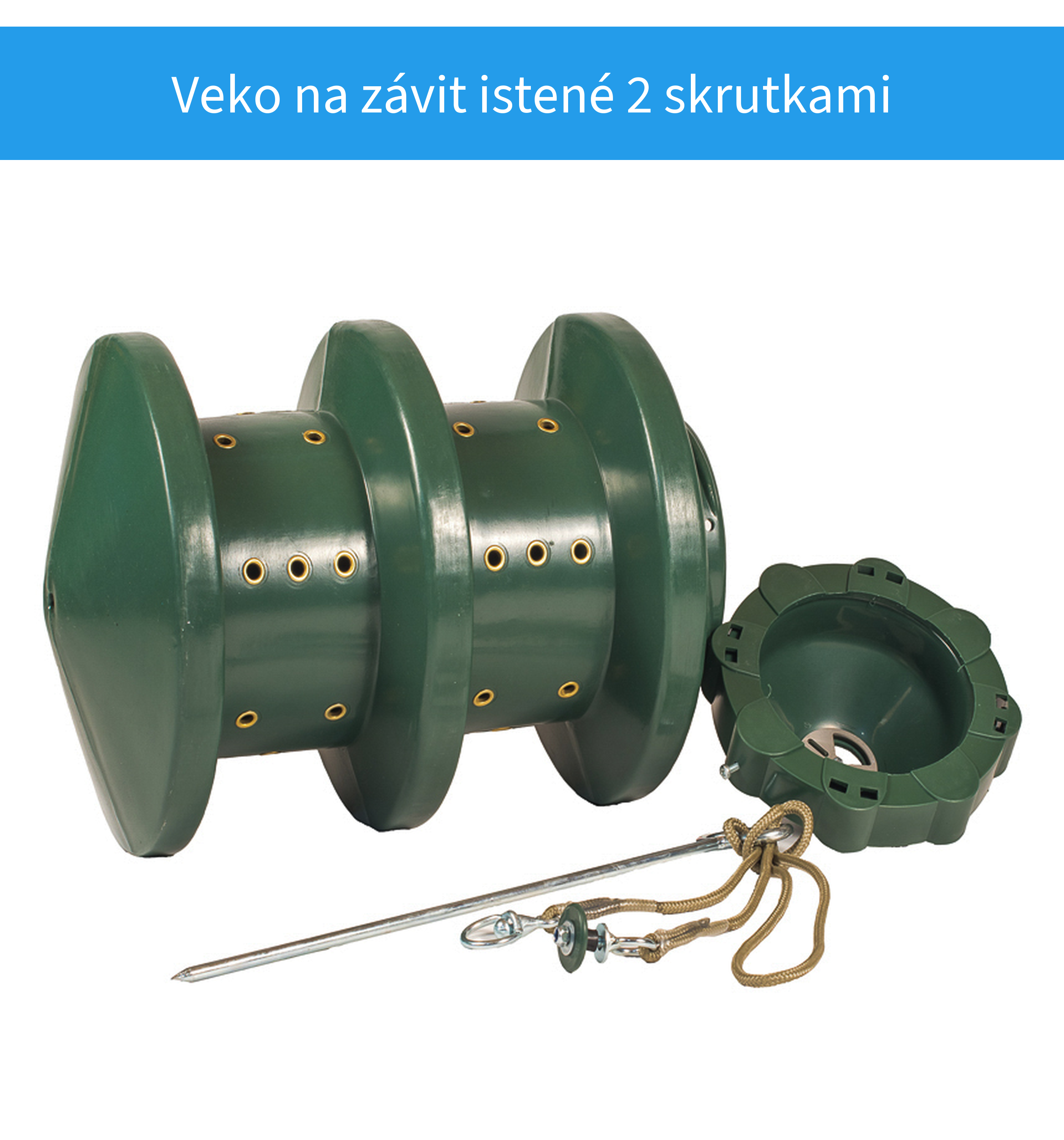 Veko kŕmneho bubna na závit