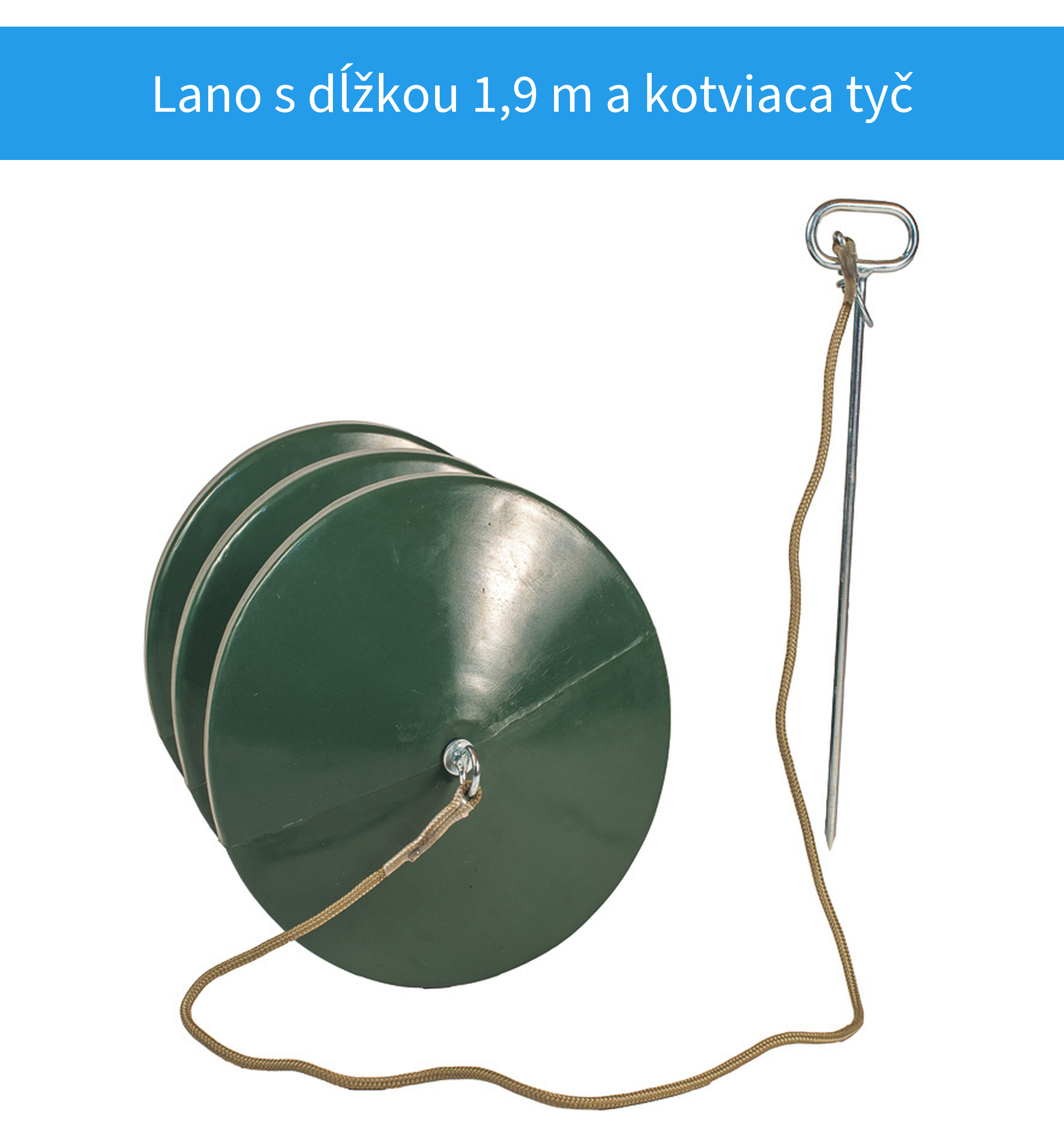 Kotviace lano 1,9 m a kotviaca tyč