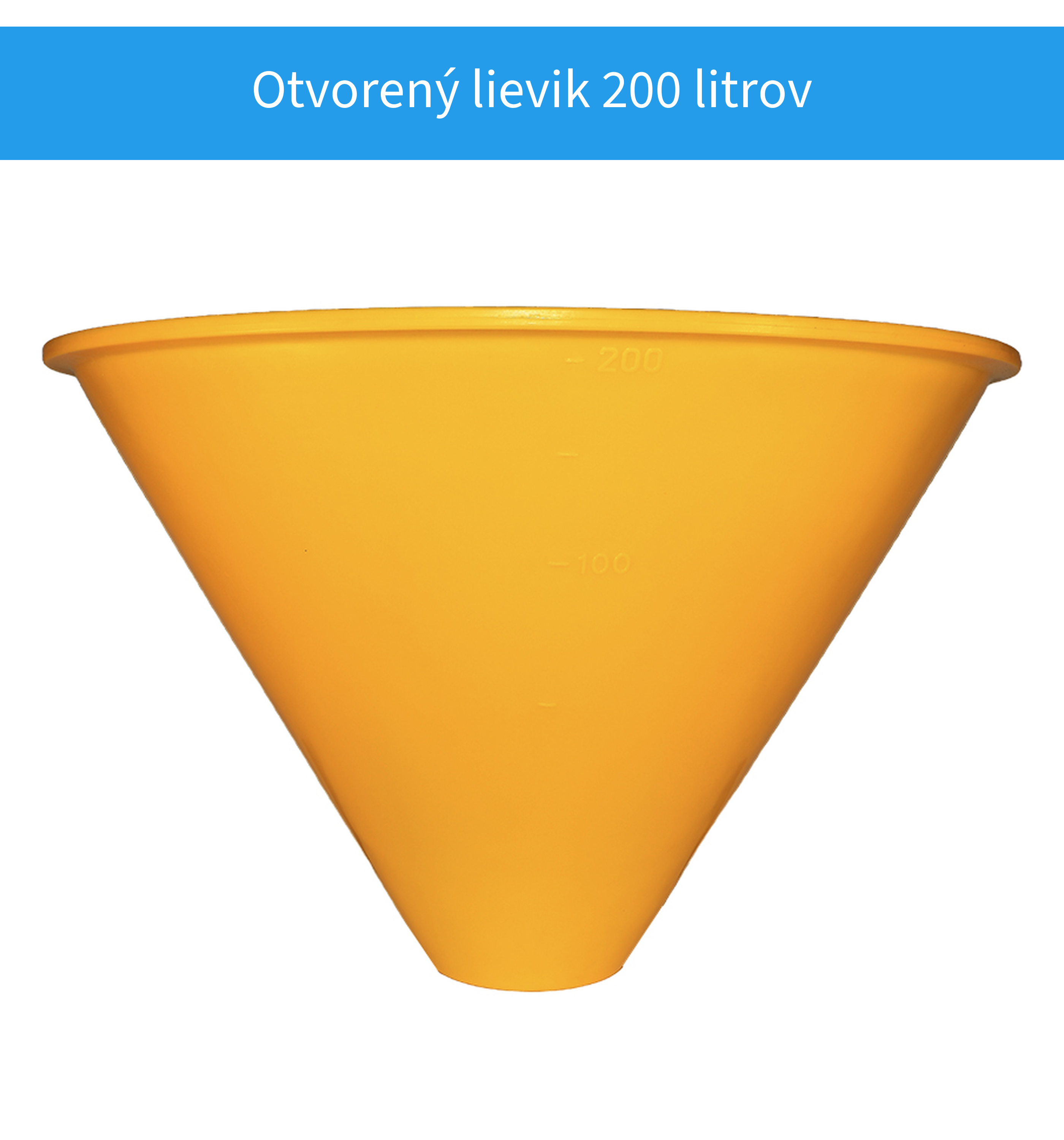 Otvorený lievik 200 litrov