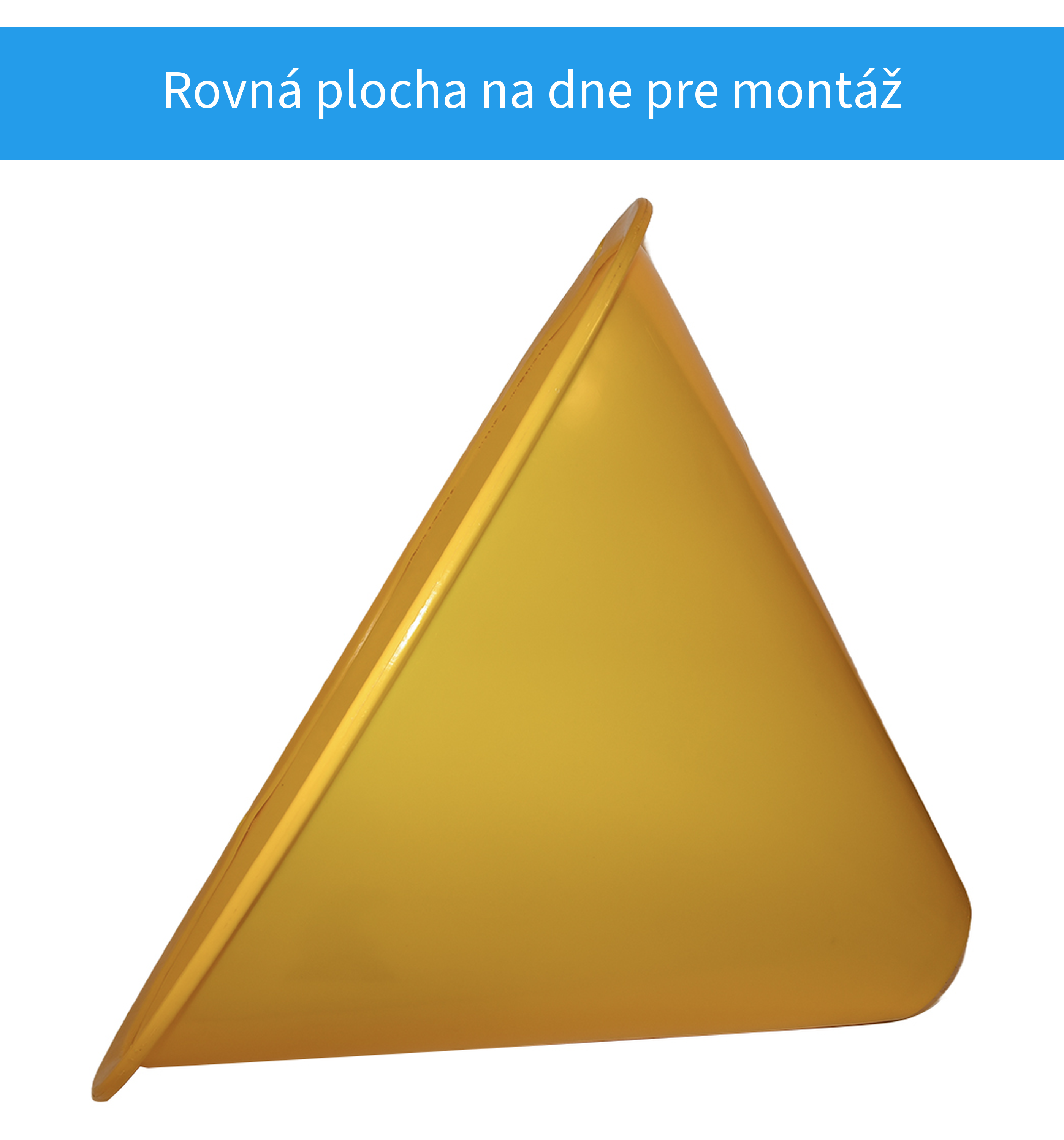 Rovná plocha na dne lievika