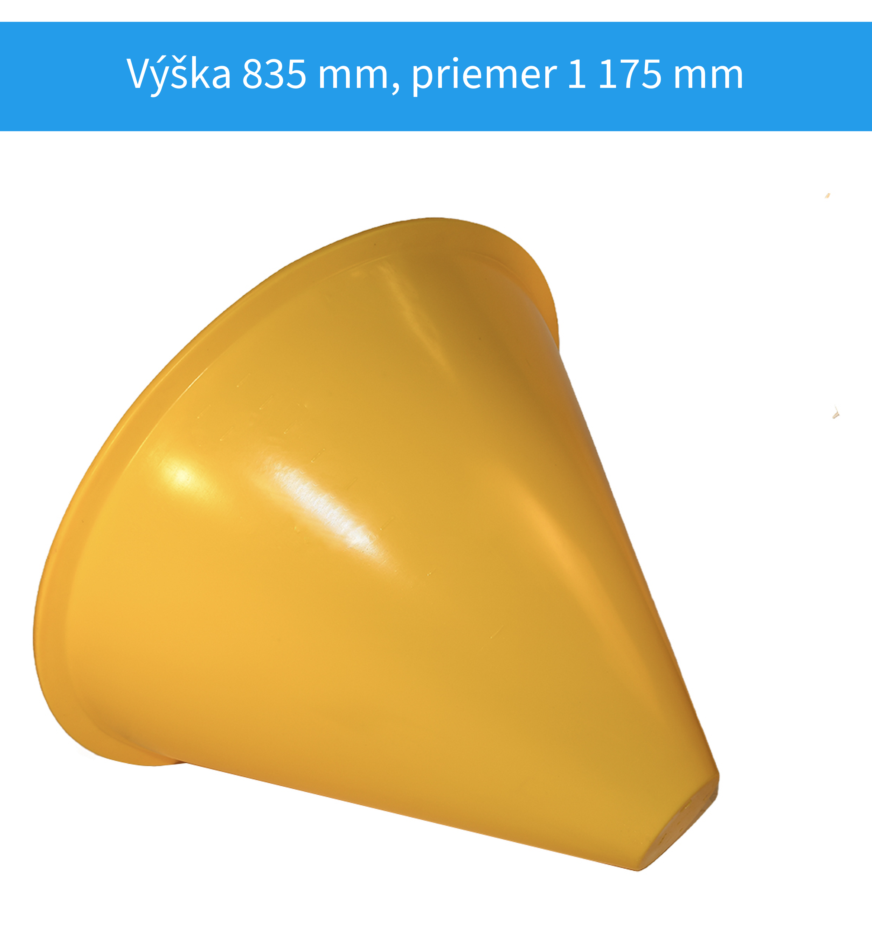 Výška 835 mm, priemer 1 175 mm